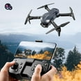 thumbnail image 5 of Boys Age 10-12 Gift Ideas, Drone with Dual 4K HD Camera Remote Control Toys Gifts for Boys Girls with Altitude Hold Headless Mode, Black, One Size, 5 of 9