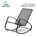 thumbnail image 2 of Outdoor Rocking Chair Metal Rocking Chair with Cushion for Outdoor Indoor Patio Garden Balcony, Black, 2 of 6
