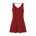 thumbnail image 5 of Annhoo Sleeveless Dresses for Women Polka Dot V Neck A-Line Loose Comfy Casual Beach Mini Sundresses, 5 of 7