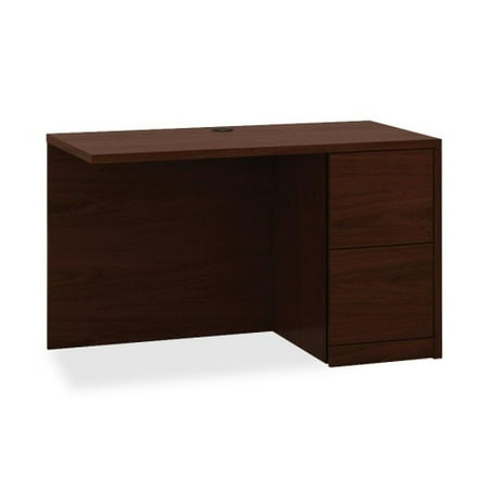 UPC: 0020459291873 | HON 10500 Series File/File Right Return – 2-Drawer 48  x 24  x 29.5  x 1.1  – 2 x File Drawer(s) – Single Pedestal on Right Side – Square Edge – Material: Wood – Finish: Laminate  Mahogany