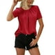 thumbnail image 1 of Camiseta holgada Qarigey para mujer camisetas de estilo informal ropa de verano regalos de aniversario Rojo SG, 1 of 6