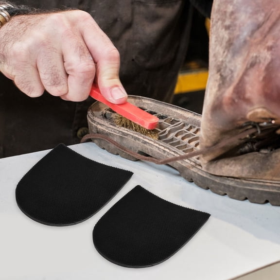 SEWCHICS 1Pair Self Adhesive Rubber Heel Pads Shoe Sole Protector for Safe Walking