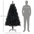 thumbnail image 3 of HOMCOM 6ft Artificial Christmas Tree with Auto Open, Steel Base, Black, 3 of 10