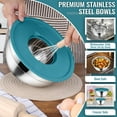 thumbnail image 6 of Vesteel 35PCS Mixing Bowls with Lids Set, Stainless Steel Nesting Salad Prep Bowls Attach with 3 Graters & Kitchen Utensils for Mixing Serving Grating, Size 4.5/3.5/3/2.5/1.5/1.2/0.7 QT, Multi-color, 6 of 11