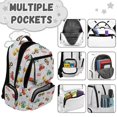 thumbnail image 7 of HUIACONG Colorful Vehicle Pattern Kids Backpack for Daily School Use Multi Compartment Water Repellent Large Capacity for Boys Girls Students 6‑18, 7 of 7