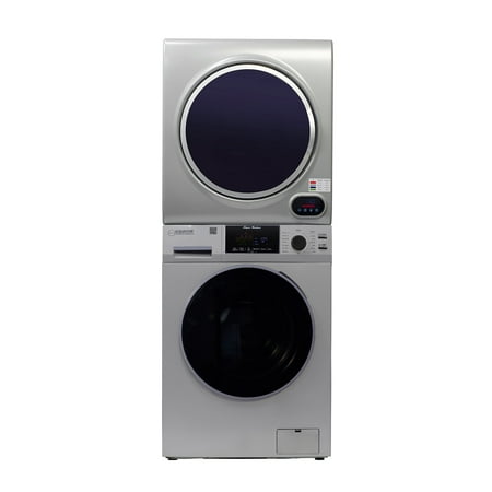 Equator 110V 1.6 cf Washer w/ Pet Cycle & 110V 3.5cf Vented Digital Sensor Dryer in Silver