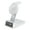 White, variant on Black Wireless Charging Station With Digital Alarm Clock 15W Fast Charger Stand For Phone Smartwatch Earphones Multiple Devices Vertical Horizontal Pad In Dark Tone