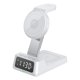thumbnail image 2 of Estación de carga inalámbrica con reloj despertador digital Estación de carga para múltiples dispositivos Soporte de cargador inalámbrico de 15 W IOS y Android plásticos Carga inalámbrica, 2 of 9