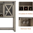 thumbnail image 3 of Ourlova Buffet Sideboard Cabinet 46.5 inch Buffet Cabinet with 2 Doors 9 Cubbies Stemware Rack Buffet Table Coffee Bar Wine Bar Storage Cabinet for Dining Room/Living Room/Kitchen, 3 of 9