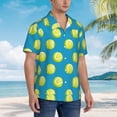 thumbnail image 3 of Disketp Hawaiian Shirts for Men,Ball Tennis Print Mens Casual Short Sleeve Button Down Shirts Beach Shirt, 3 of 7