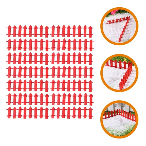 Houderco Miniature Fence Prop 20Pcs Wood Picket for Mini Farms and Small Gardens 3.93X1.18X0.08in