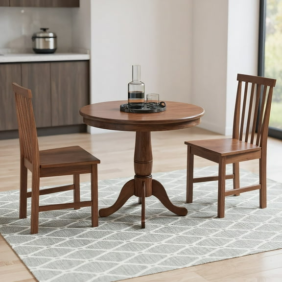 Resenkos Dining Room Table Set,Dining Table Set,3 Pieces Wooden Dining Table and Chair Set for Cafe Kitchen Living Room