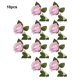 thumbnail image 3 of Ramo de flores artificiales Naiovety 10 piezas aspecto realista decoración Boda rosa claro, 3 of 6