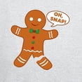 thumbnail image 3 of CafePress - Oh Snap Gingerbread Man Zip Hoodie - Zip Hoodie, Classic Hooded Sweatshirt with Metal Zipper, 3 of 4