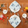 thumbnail image 4 of 1 Pack 20'' x20" Satin Table Napkins Dinner Napkins for wedding Party Decoration events Construction Vehicles, 4 of 6
