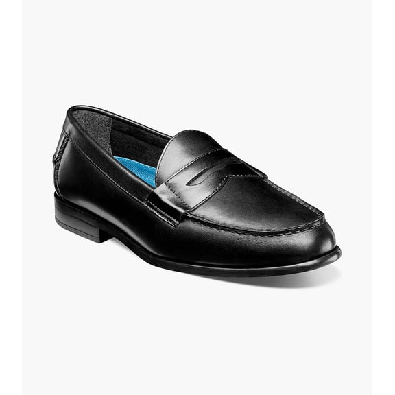 Nunn Bush Drexel Men's Moc Toe Penny Loafer, Black, 9