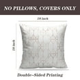 thumbnail image 3 of LALILO Throw Pillow Covers Art With Rose Gold Geometric Shapes And Golden Glitter Elegant Gold White Luxury Set of 2 Square 18 x 18 Inch Pillowcase, 3 of 5