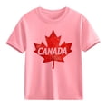 thumbnail image 2 of PIGOGI Kids Maple Leaf Graphic Tee Short Sleeve Loose Comfortable Round Neck Casual Top for Boys Girls School Play, 2 of 6