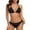 Black, variant on Women Halter Bikini String 2 Piece Triangle Swimsuit Tie Side Swimwear