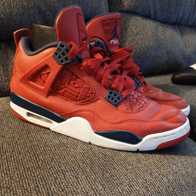 Ni - ke Jordan 4 Men sz 12 Shoes Red FIBA World Cup Air Retro SE 2019 Basketball shoes