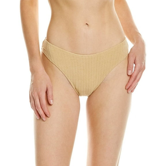 WeWoreWhat womens  Classic Scoop Bikini Bottom, L, Brown