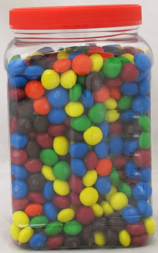 M&Ms Peanut Butter Candy 55 oz Jar M&M's M & M Chocolate Candies Tub Bulk 3.43LB