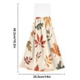 thumbnail image 6 of Yayeee Kitchen Hanging Hand Towels Set of 2 with Loop Bathroom Absorbent Tie Towel, Yellow Autumn Leaves, 6 of 7