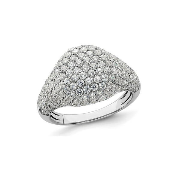 2.40 Carat (SI1-SI2, G-H-I Ctw) Lab-Grown Cluster Diamond Ring in 14K White Gold (SIZE 7)