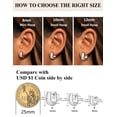 thumbnail image 5 of VEEDOFA Small Chunky Silver Hoop Earrings Hypoallergenic Solid 925 Sterling Silver Hoops Non Tarnish Small Thick Huggie Hoop Earrings for Sensitive Ears, 5 of 7