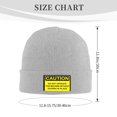 thumbnail image 3 of ZICANCN Knit Beanie Hat-Danger Warning Winter Cap Soft Warm Classic Hats for Men Women Not Operate Machine Sign, 3 of 8
