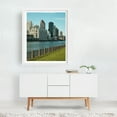 thumbnail image 2 of Looking Upriver From Roosevelt Island 01 - Manhattan New York Photography Cityscape Architecture Skyline Travel Poster White Framed Wall Art Print 18 x 24 inches, 2 of 3