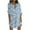 Blue, variant on gakvbuo Summer Dresses for Women 2023 Plus Size Dress for Women Sundresses Women'S Shirt Dress Short Mini Dress 3/4 Sleeve Print Color Patchwork Shirt