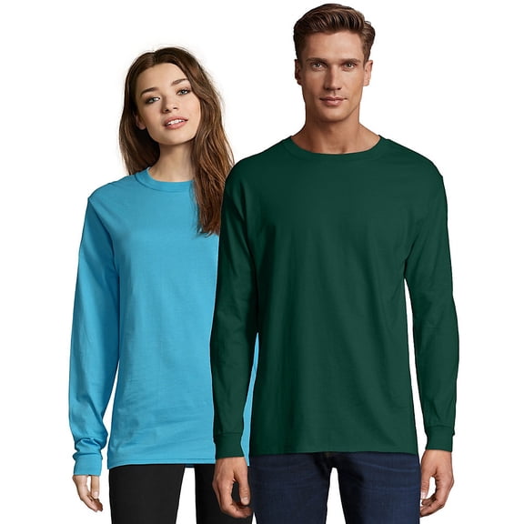 Hanes Men's and Big Men's Premium Beefy-T Long Sleeve T-Shirt, Up To 3XL