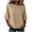 *Khaki, variant on VBVC Women's Cotton Linen Batwing Half Sleeve Top , Ladies' Crew Neck Drop Shoulder Blouse , Casual Tunic Shirts For Women, S-3XL