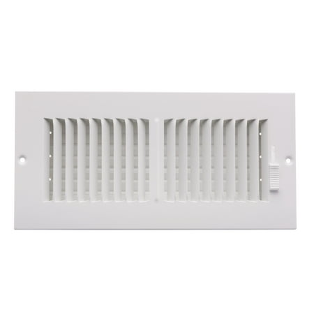 

Proselect Ps2ww12p 12 X 4 In. Residential Ceiling & Sidewall Register In White 2-Way Steel