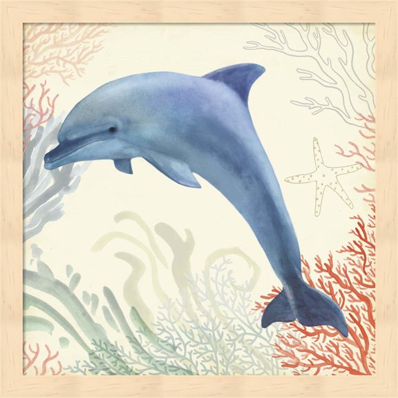 Underwater Whimsy II by Victoria Borges, Framed Wall Art, 13.25W x 13.25H