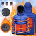 thumbnail image 2 of Odeerbi Kids Boys Girls Heated Jacket Winter Thermal Heated Coat Plus Size USB Intelligent Constant Temperature Heated Windproof Coat Children 3 Heated Jacket Kids Clothes Blue without Power Bank, 2 of 6