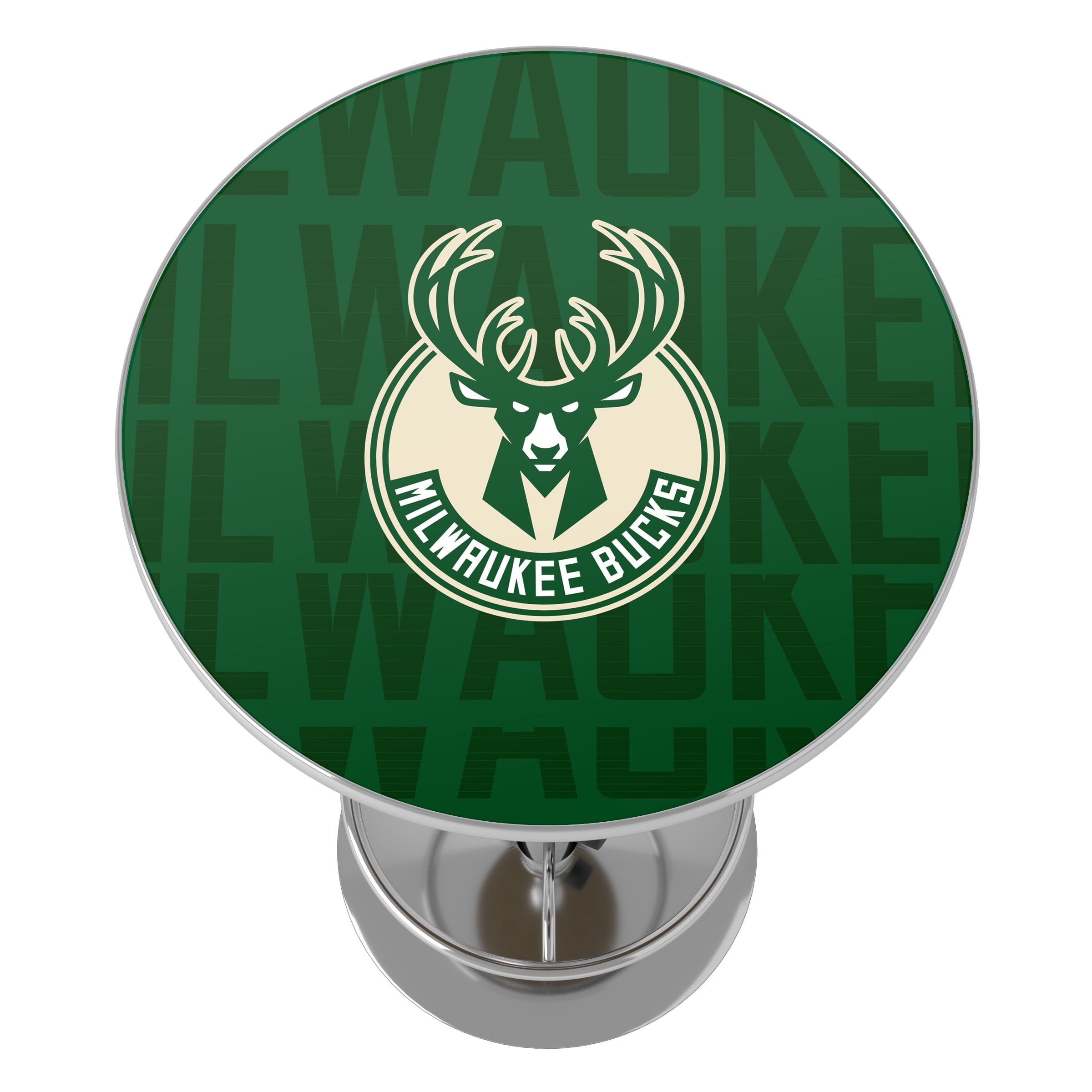 Milwaukee Bucks City Bar Table with Adjustable Footrest and Acrylic Top