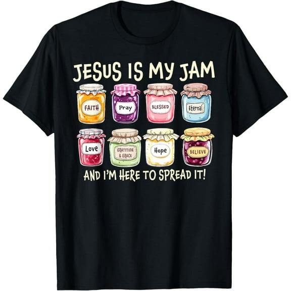 100% pure cotton for both men and womenJesus Is My Jam And Im Here To Spread Christian Bible Verse T-Shirt