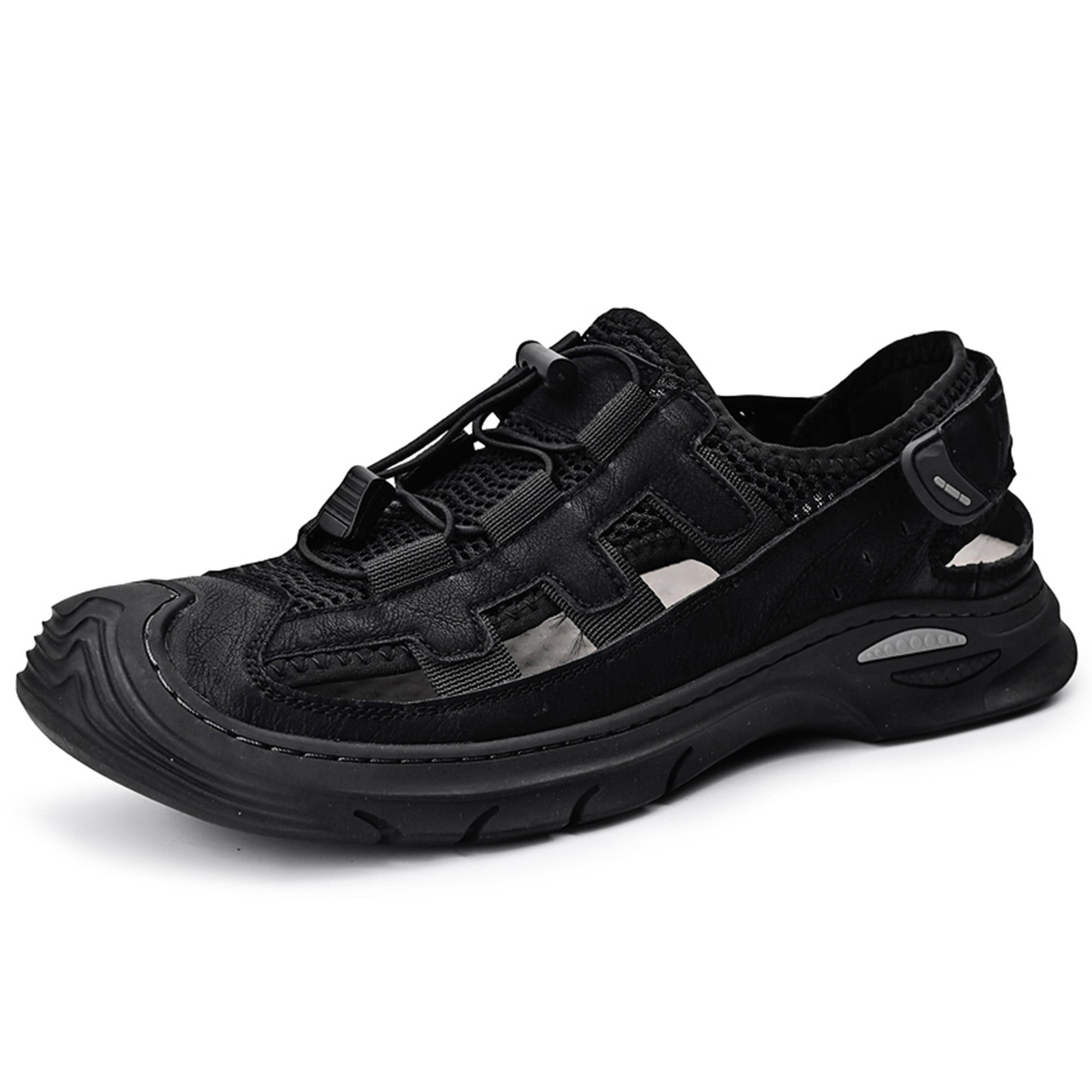Hicooer GOOHIK Mens Closed Toe Sandals, Sport Sandals Casual Leather ...