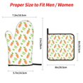 thumbnail image 2 of Daiia Vegan Fruit Carrot Pattern Oven Mitts and Pot Holders 4 pcs Set,High Heat Resistant 500 Degree Extra Thicken Long Kitchen Cotton Oven Glove, 2 of 6