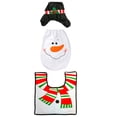 thumbnail image 1 of Papá Noel Cubierta de asiento de inodoro Alfombra Juego de cubierta de tanque Elf Muñeco de nieve Elk Decoraciones navideñas Hogar Baño Noticed JR0857-02, 1 of 7