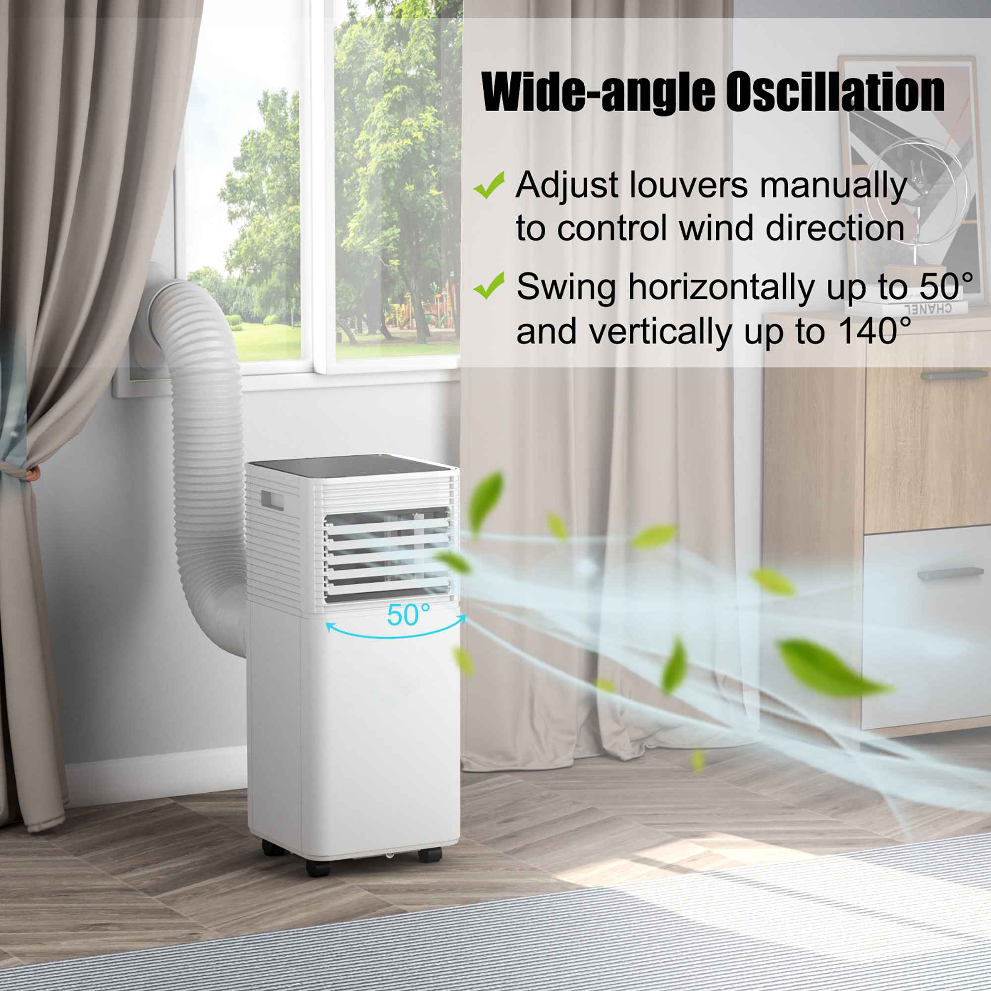 Ventilateur Colonne 3 En 1 Lons - 45W, Ultra Silencieux, Télécommande, Oscillation 90° | Refroidisseur D'air Pour Maison Et Bureau