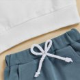thumbnail image 4 of TOWED22 Toddler Baby Boy Clothes Fall Winter Fleece Outfits Letter Print Sweatshirt & Jogger Pants Set(Blazer,6-12 M), 4 of 9