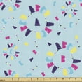 thumbnail image 1 of Alphabet Fabric by the Yard, Alphabetic in Circles Polka Dots Whimsical Specifics, Upholstery Fabric for Dining Chairs Home Decor Accents, 1 Yard, Aqua Indigo by Ambesonne, 1 of 4