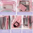 thumbnail image 4 of Clear Backpack Heavy Duty Stadium Approved Large Pvc Backpack For School, Security, Work, Travel (black), 4 of 4