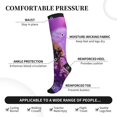 thumbnail image 3 of Lsque Closeup Honeybee on Flower Pattern Sport Compression Socks for Men & Women 15-20 mmHg Knee High Nurse Pregnant Running Medical and Travel Athletic, 3 of 6