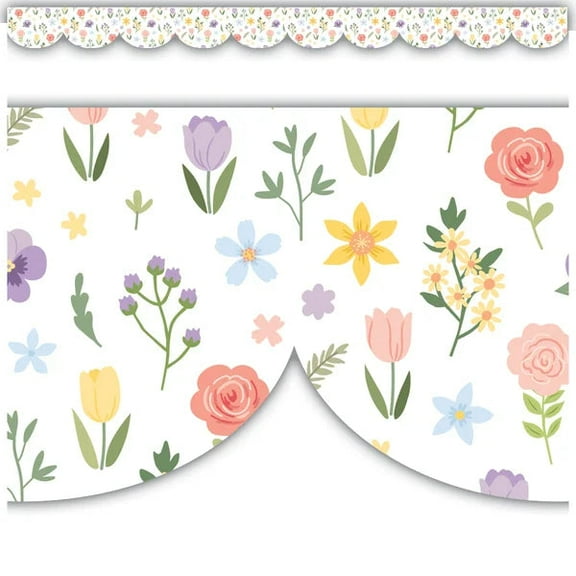 Spring Garden Scalloped Die-Cut Border Trim [TCR6108]