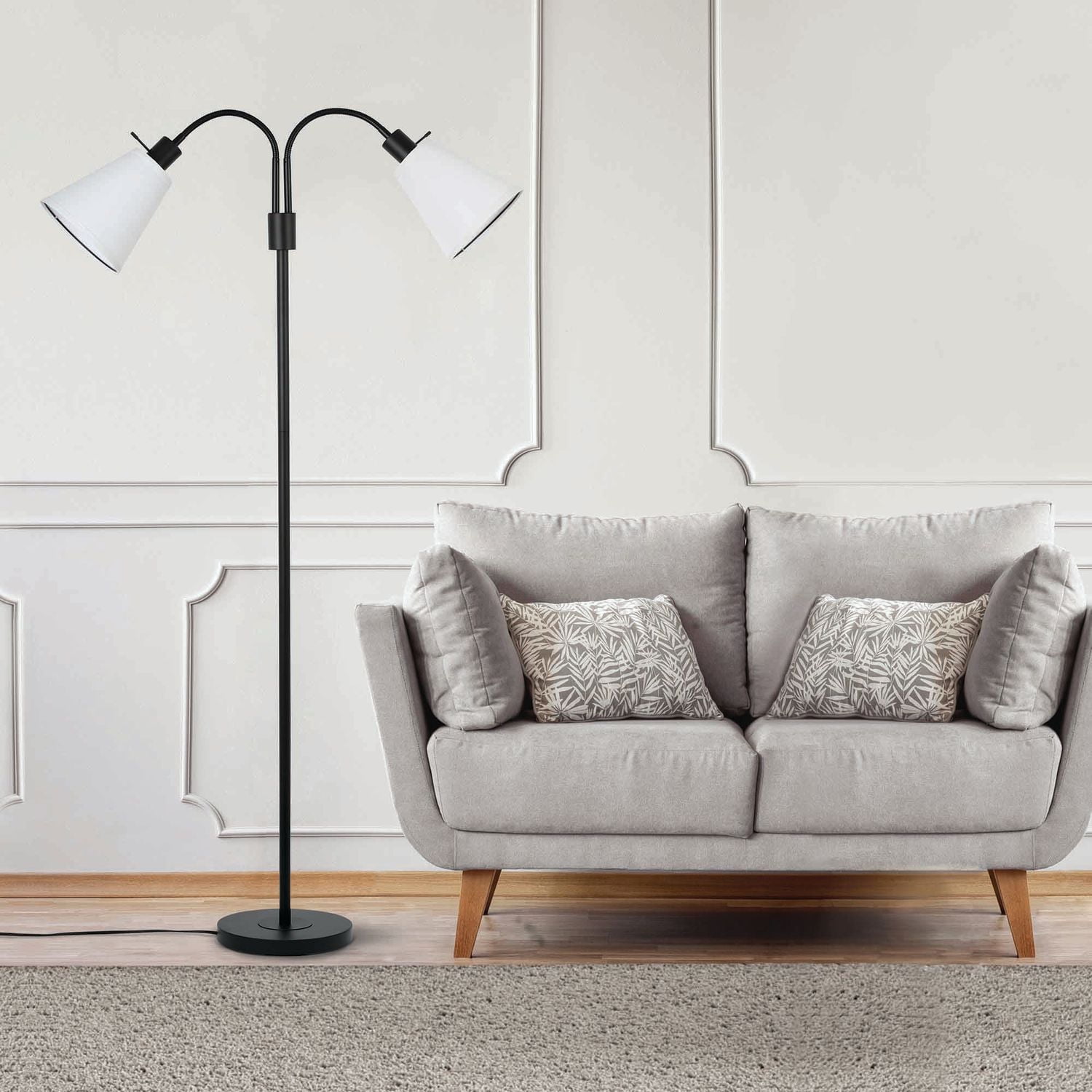 Lampe sur pied à 2 lumières hometrends