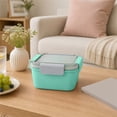 thumbnail image 4 of Salad Lunch Container To Go,1pcs Double Layered Salad Bowl for lunch,Leakproof Plastic Lunch Container,Salad Dressings Container for Salad Toppings,Snacks,Fruit,6x6x3.38 inch, 4 of 6